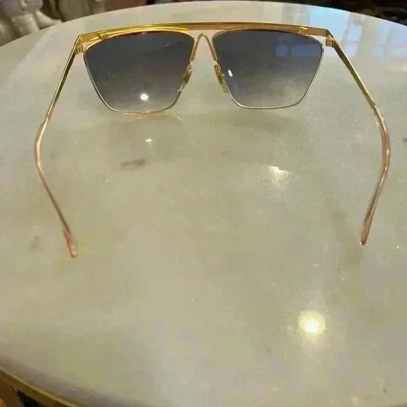 Vintage Laura Biagiotti Oversized Black & Gold 1980 Sunglasses T/36-95 RARE - Picture 3 of 8